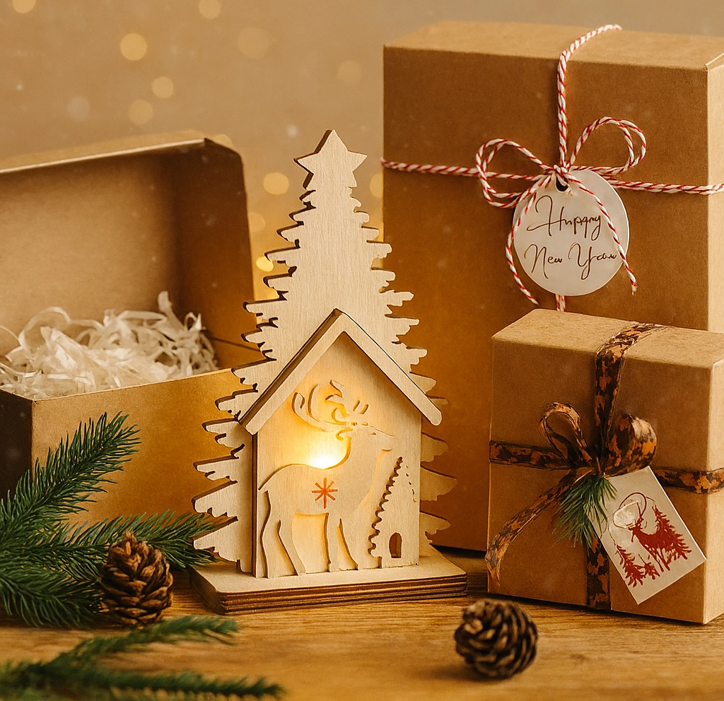 Новогодние подарочные коробки